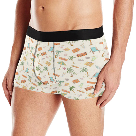 Beach Themed Pattern Print Design 05 Men's Boxer Briefs