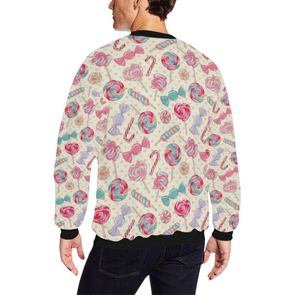 Candy Pattern Print Design CA04 Men Long Sleeve Sweatshirt