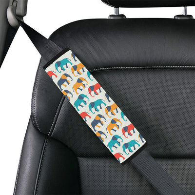 Elephant Colorful Print Pattern Car Seat Belt Cover