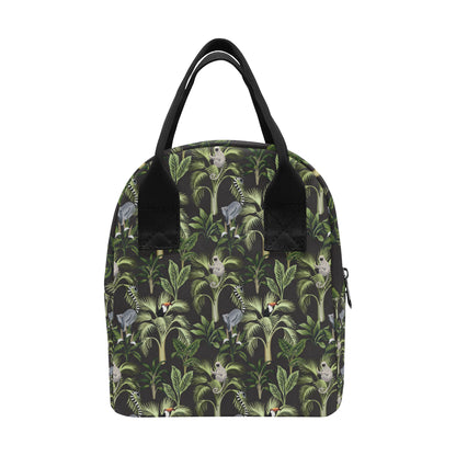 Rainforest Pattern Print Design RF05 Insulated Lunch Bag