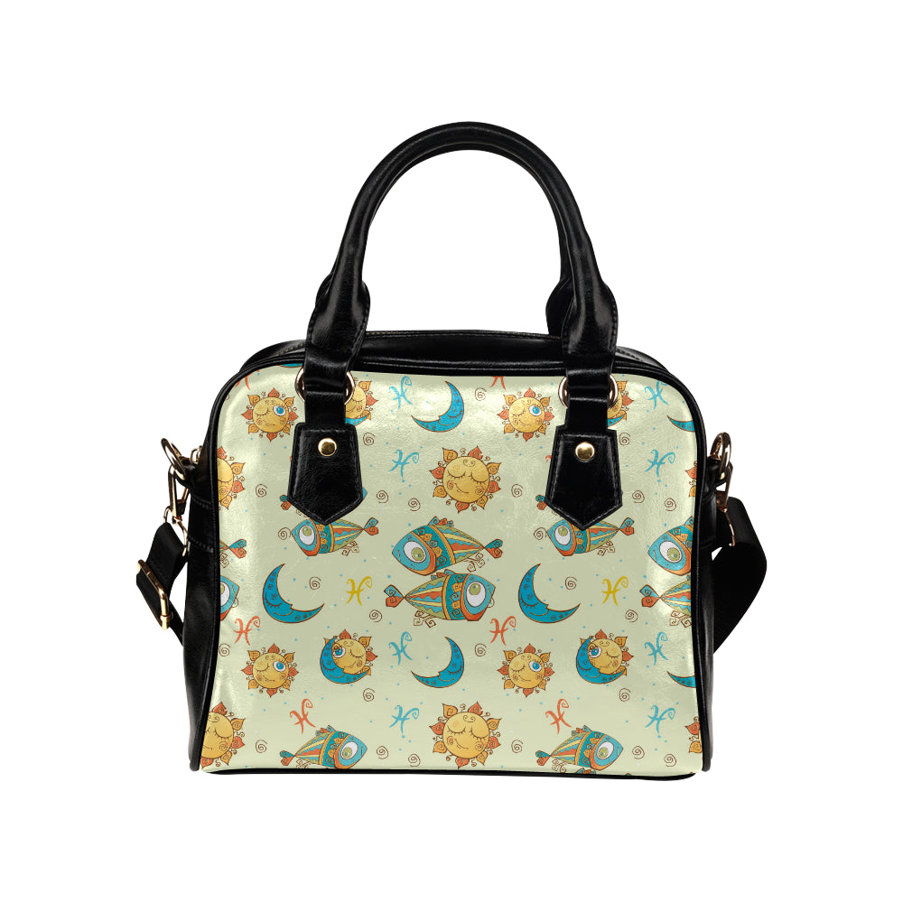 Pisces Pattern Print Design A03 Shoulder Handbag