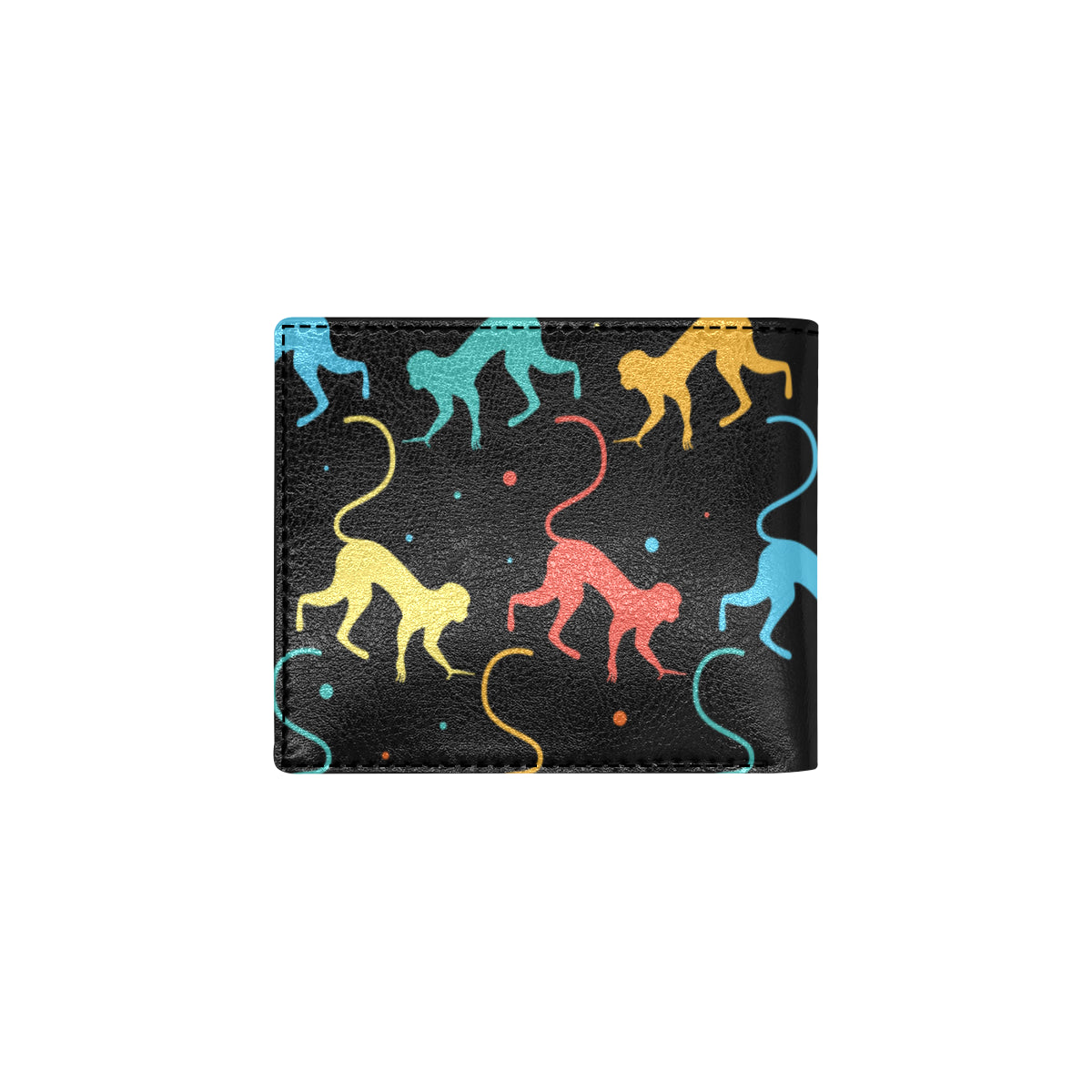Monkey Pattern Print Design 01 Men's ID Card Wallet