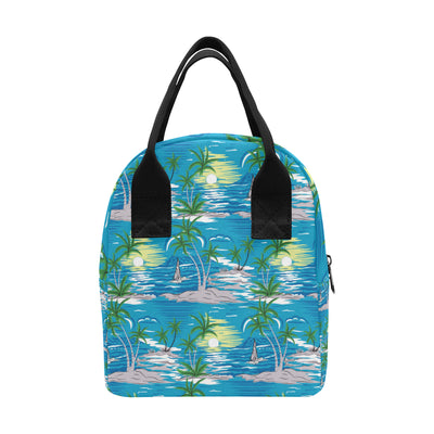 Palm Tree Beach Insulated Lunch Bag