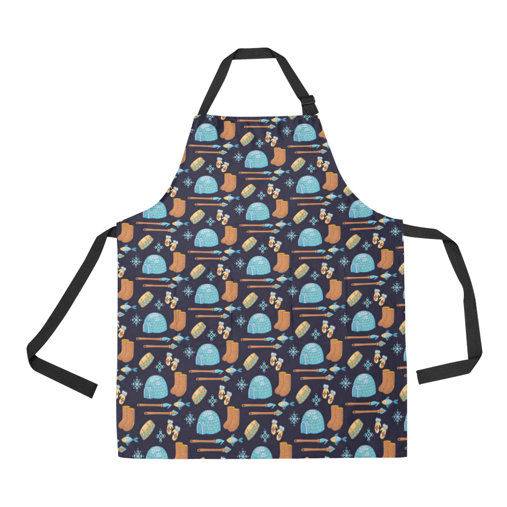 Eskimo Pattern Print Design 02 Apron with Pocket