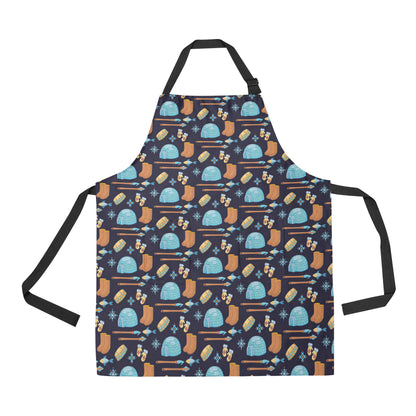Eskimo Pattern Print Design 02 Apron with Pocket