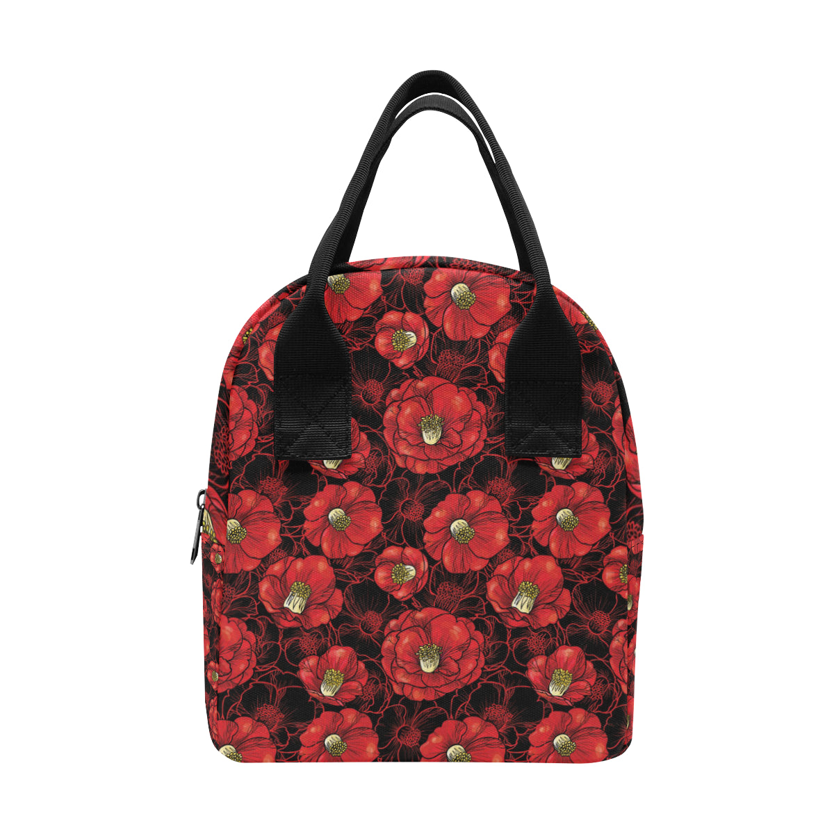 Camellia Pattern Print Design CM06 Insulated Lunch Bag