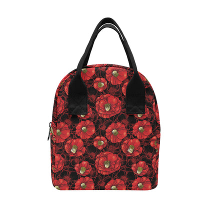 Camellia Pattern Print Design CM06 Insulated Lunch Bag
