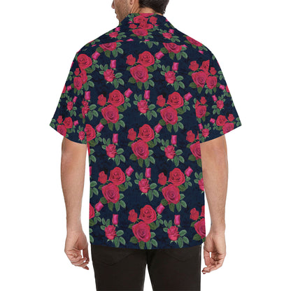 Rose Pattern Print Design A04 Men's Hawaiian Shirt