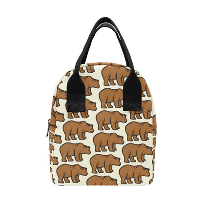 Bear Pattern Print Design BE05 Insulated Lunch Bag