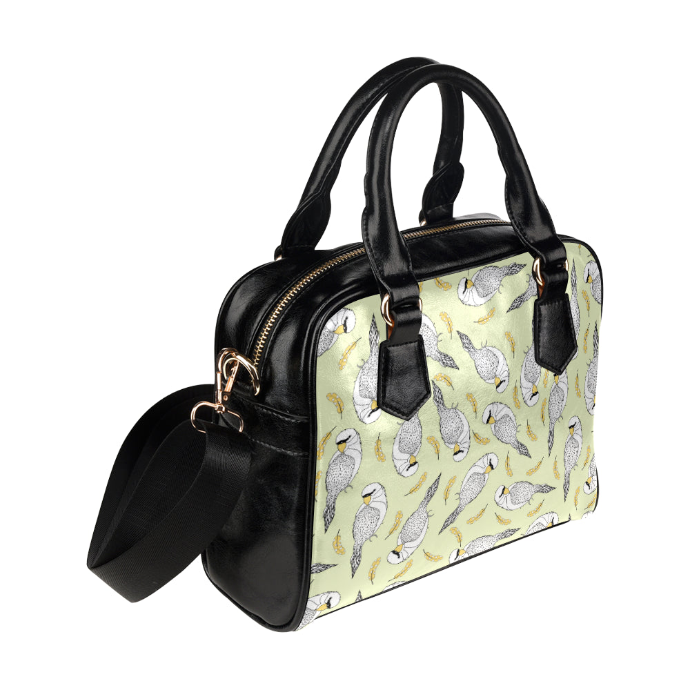 Parakeet Pattern Print Design A03 Shoulder Handbag