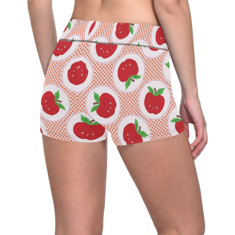 Apple Pattern Print Design AP08 Yoga Shorts