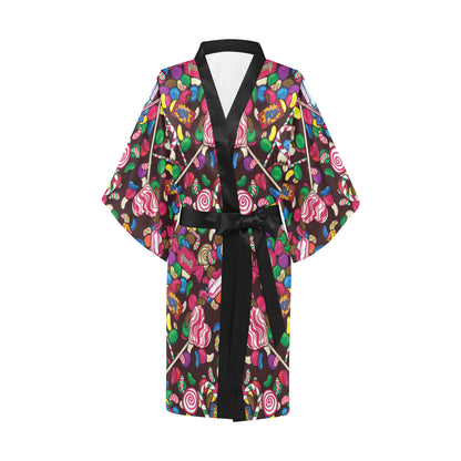 Candy Pattern Print Design CA02 Women's Short Kimono