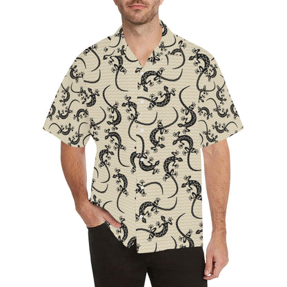 lizard Pattern Print Design 02 Men's Hawaiian Shirt