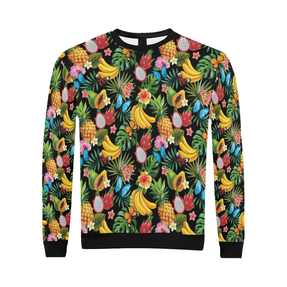 Tropical Fruits Pattern Print Design TF04 Men Long Sleeve Sweatshirt