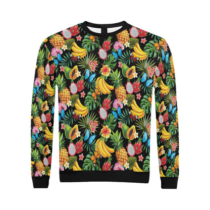 Tropical Fruits Pattern Print Design TF04 Men Long Sleeve Sweatshirt