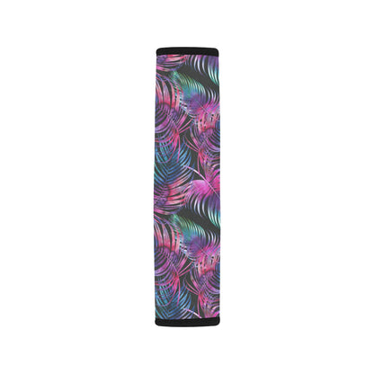 Palm Leaves Pattern Print Design PL010 Car Seat Belt Cover