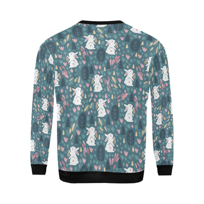 Rabbit Pattern Print Design RB013 Men Long Sleeve Sweatshirt