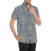 Elegant Floral Print Pattern Men's Short Sleeve Button Up Shirt