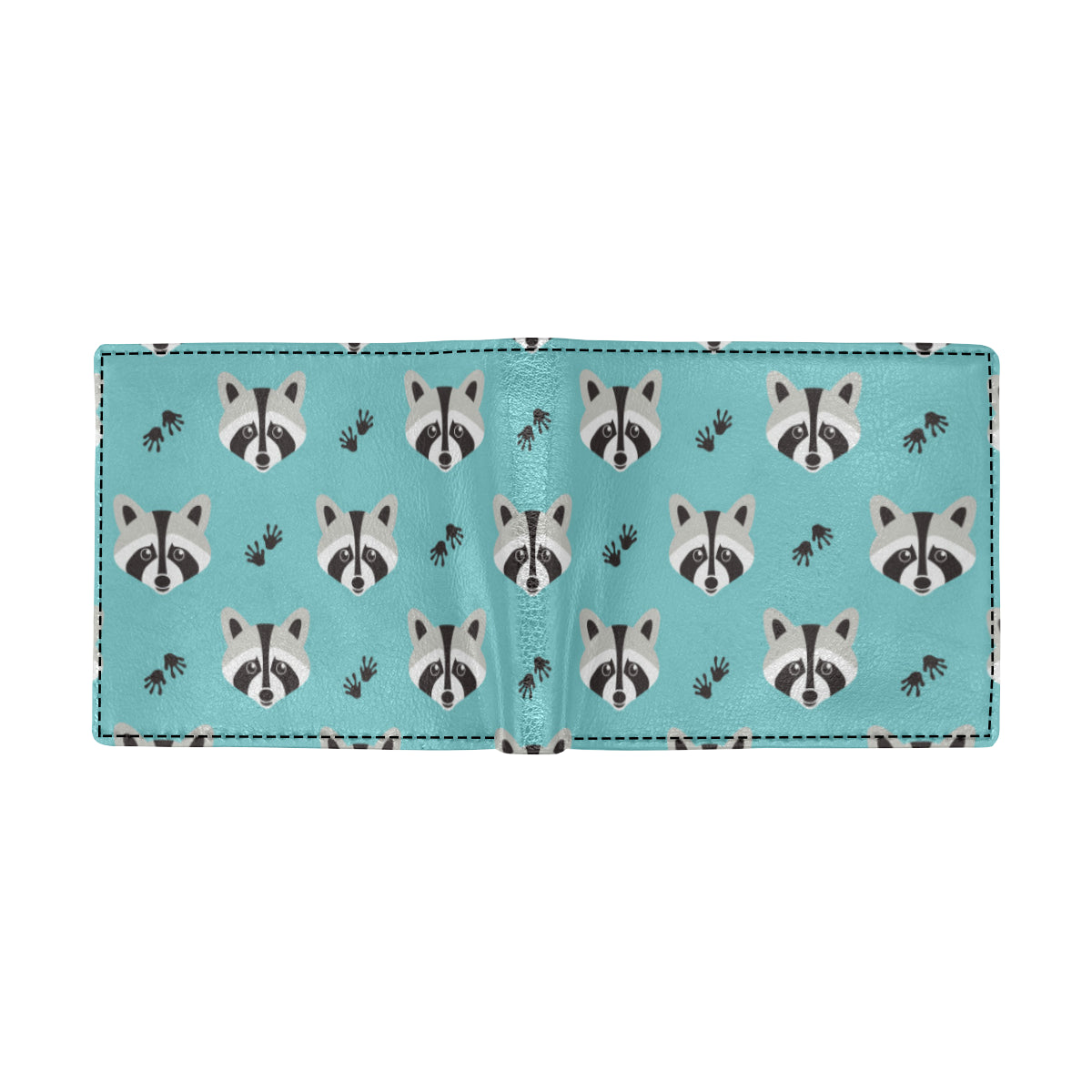 Raccoon Pattern Print Design A01 Men's ID Card Wallet