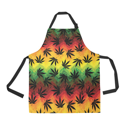 Rasta Pattern Print Design A02 Apron with Pocket