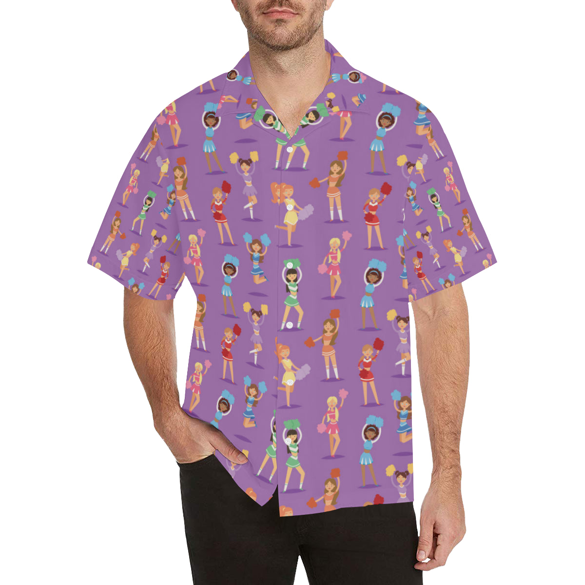 Cheerleader Pattern Print Design 02 Men's Hawaiian Shirt