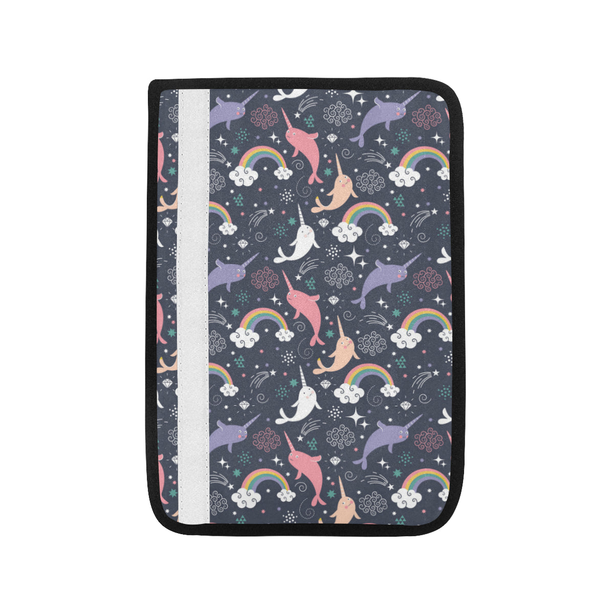 Narwhal Pattern Print Design 01 Car Seat Belt Cover