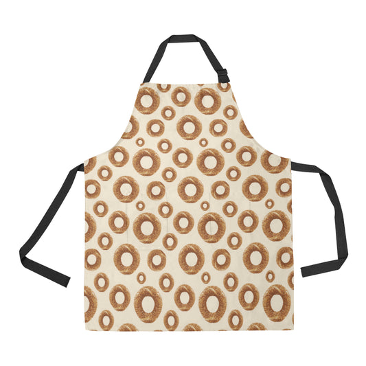 Bagel Pattern Print Design 01 Apron with Pocket