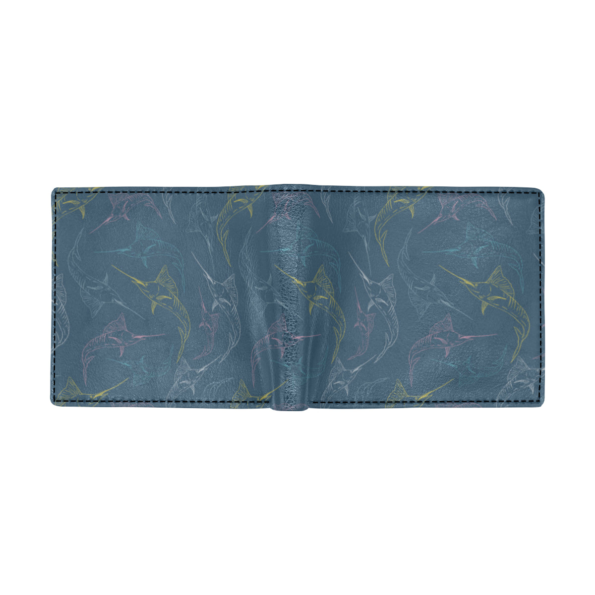 Swordfish Pattern Print Design 02 Men's ID Card Wallet