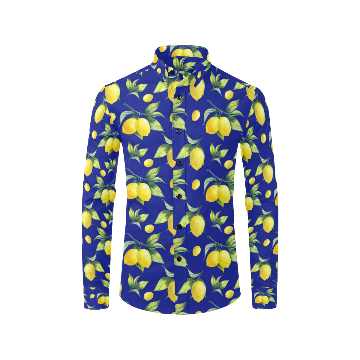 Lemon Pattern Print Design LM06 Men's Long Sleeve Shirt