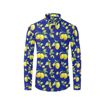 Lemon Pattern Print Design LM06 Men's Long Sleeve Shirt