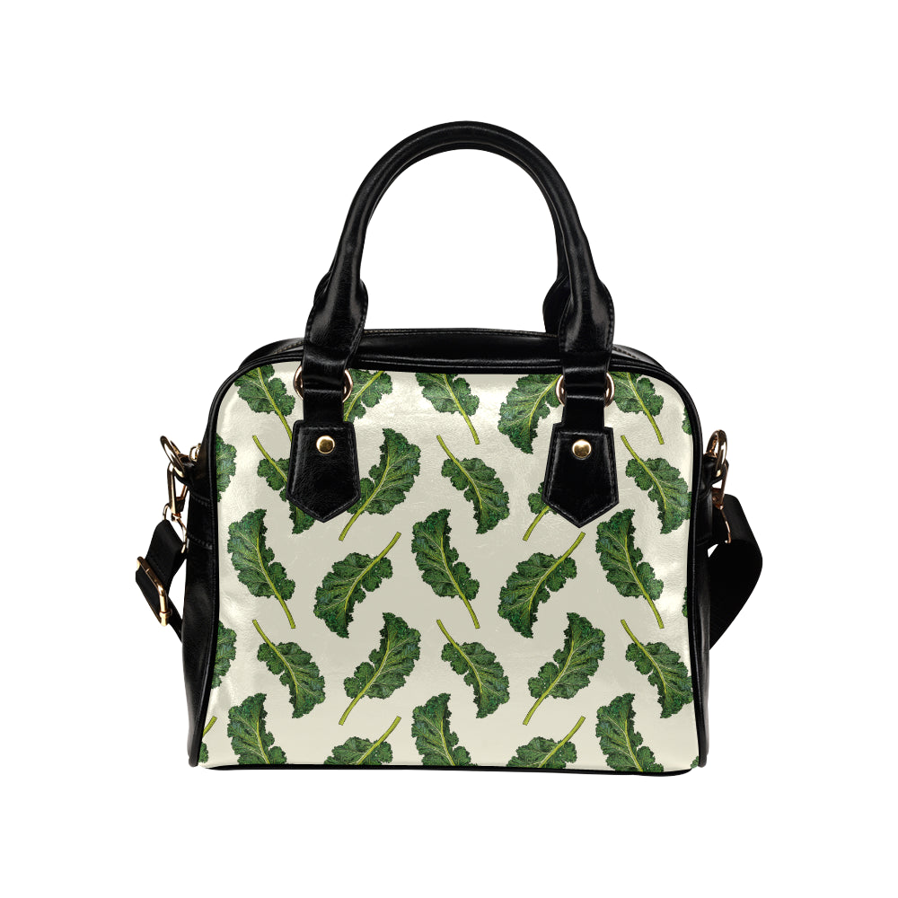 Kale Pattern Print Design 03 Shoulder Handbag