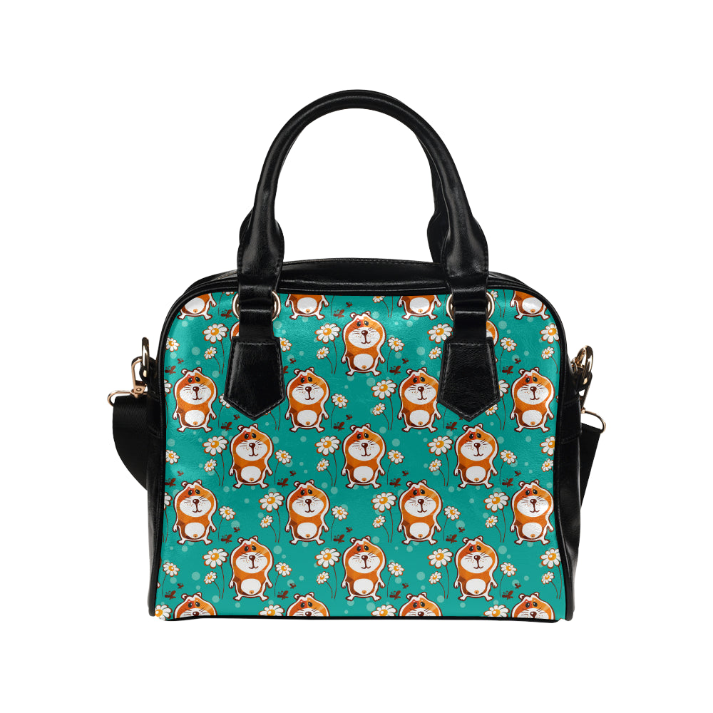 Hamster Pattern Print Design 01 Shoulder Handbag