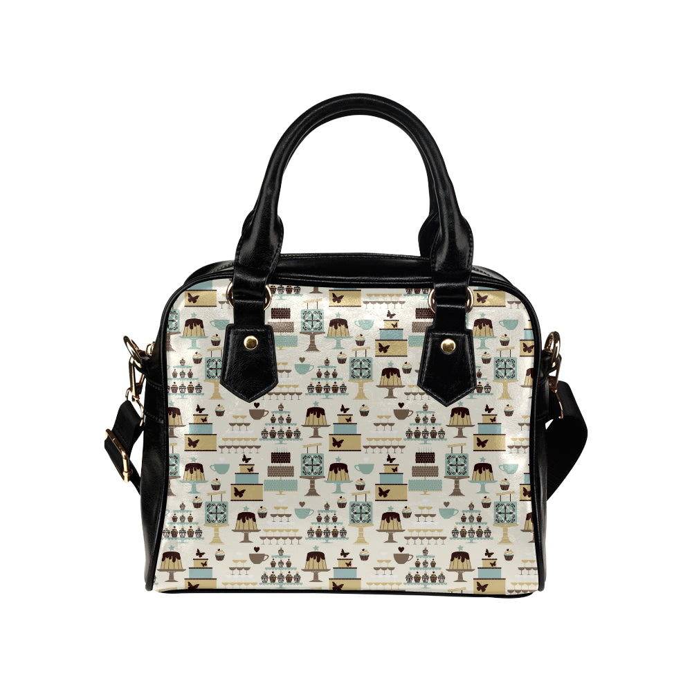 Cake Pattern Print Design 02 Shoulder Handbag