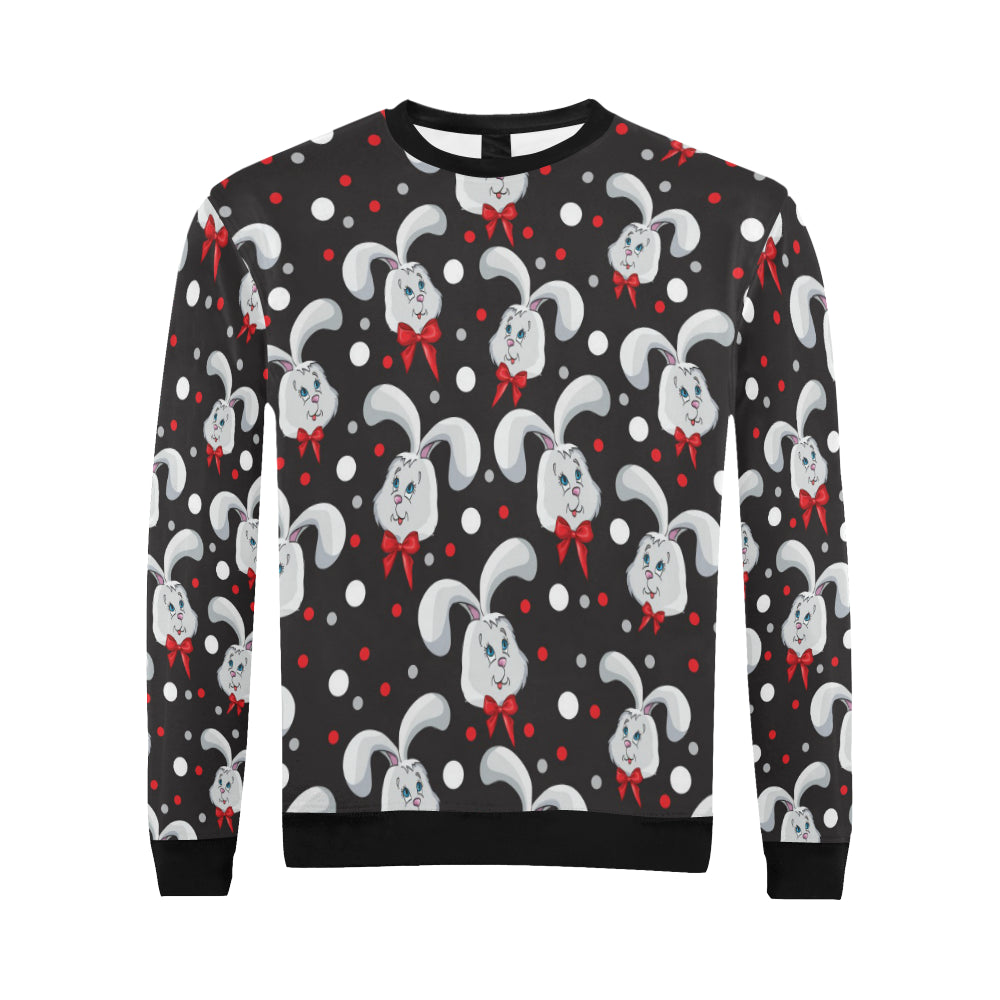 Rabbit Pattern Print Design RB012 Men Long Sleeve Sweatshirt