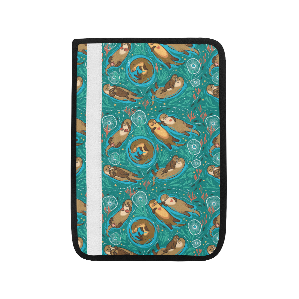 Sea Otter Pattern Print Design 01 Car Seat Belt Cover