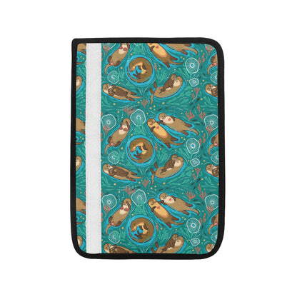 Sea Otter Pattern Print Design 01 Car Seat Belt Cover