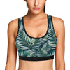 Sun Spot Tropical Palm Leaves Sports Bra