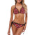 Rose Red Pattern Print Design RO07 Bikini