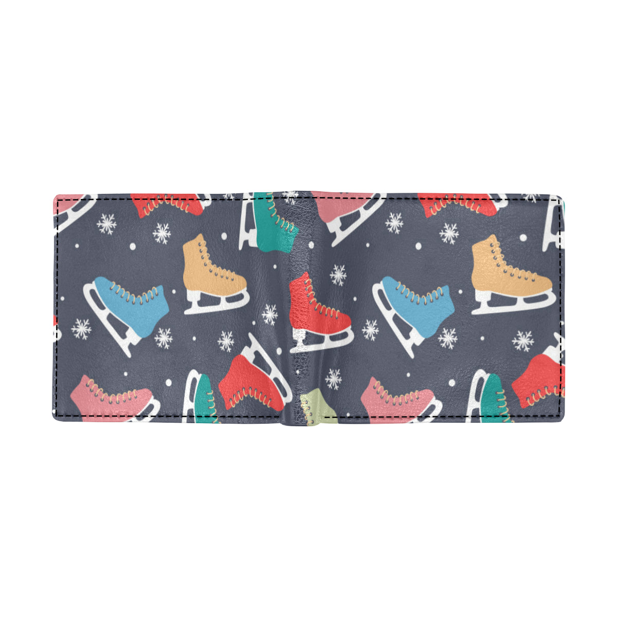 Ice Skate Pattern Print Design 04 Men's ID Card Wallet