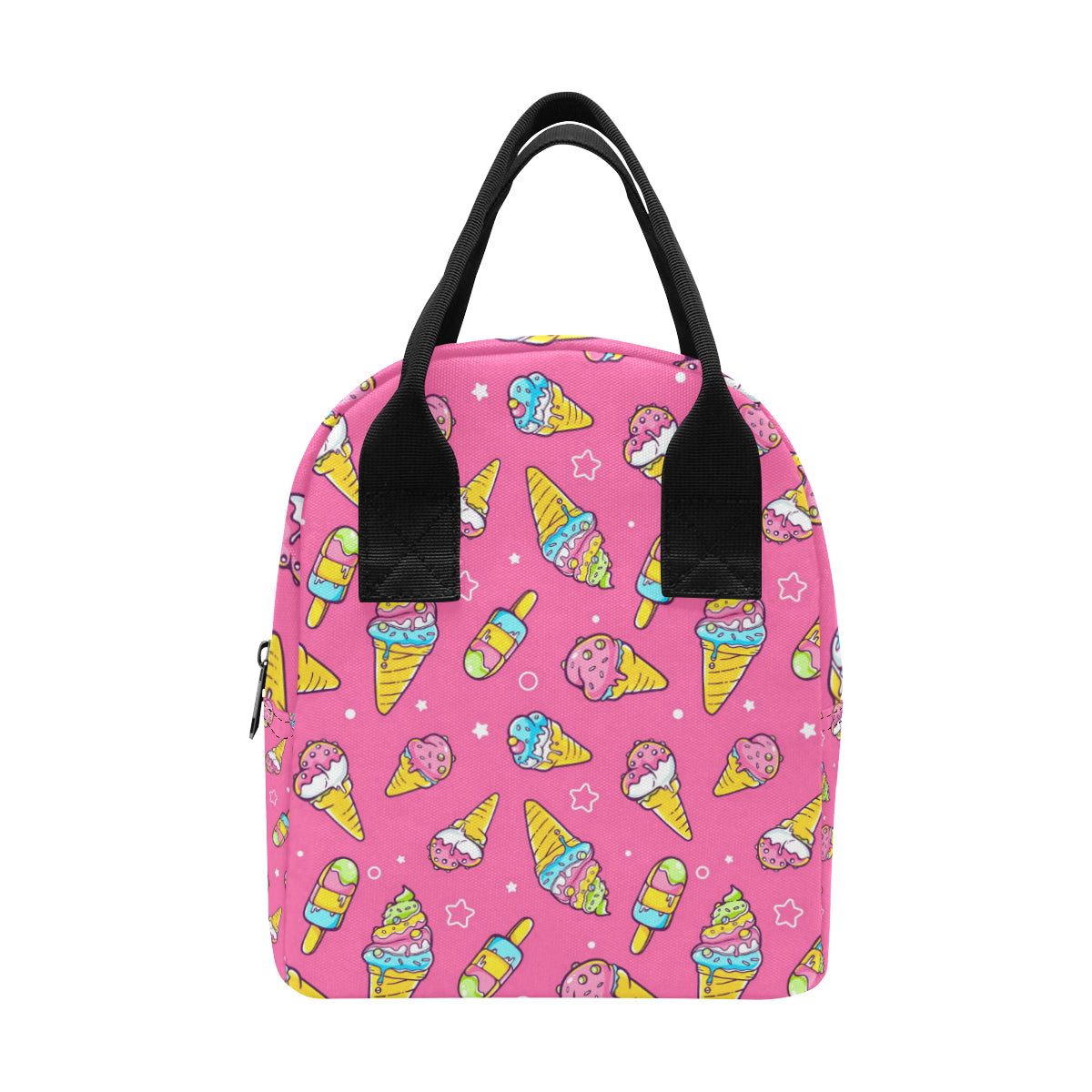 Ice Cream Pattern Print Design IC04 Insulated Lunch Bag