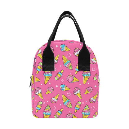 Ice Cream Pattern Print Design IC04 Insulated Lunch Bag