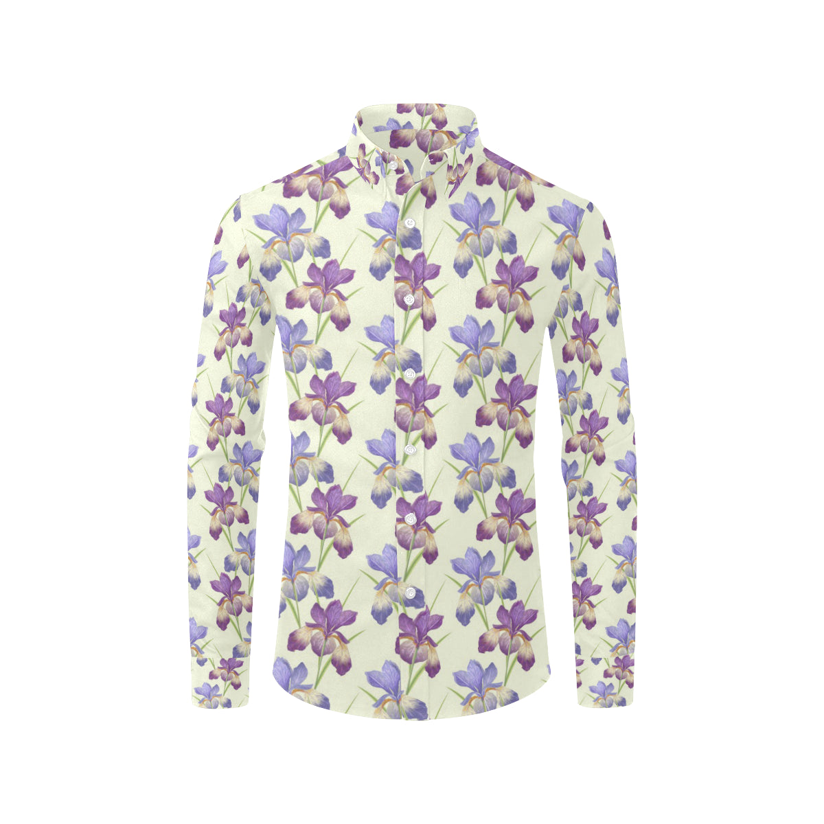 Iris Pattern Print Design IR08 Men's Long Sleeve Shirt