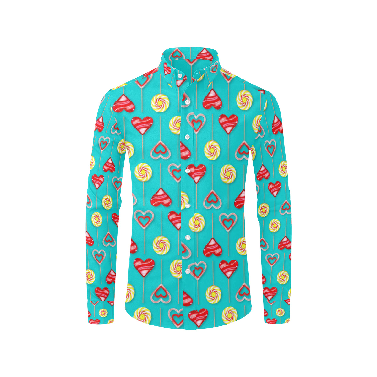 Lollipop Pattern Print Design LL06 Men's Long Sleeve Shirt