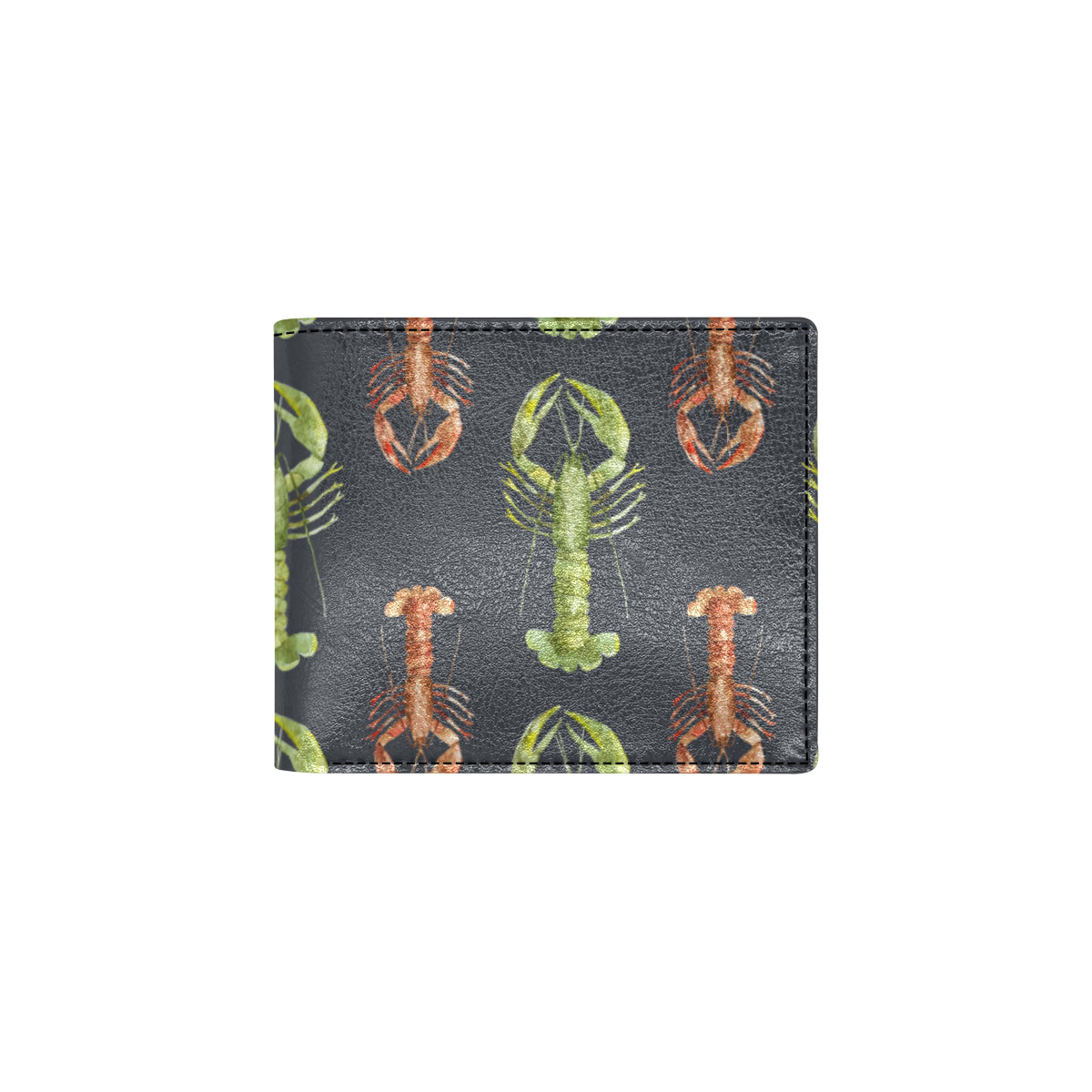 Lobster Pattern Print Design 01 Men's ID Card Wallet