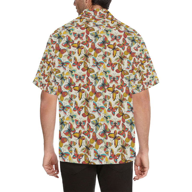 Butterfly Pattern Print Design 02 Men's Hawaiian Shirt