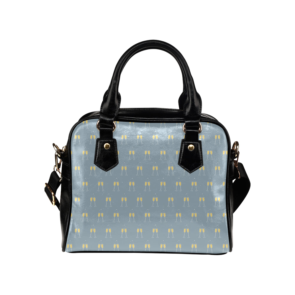 Champagne Pattern Print Design 03 Shoulder Handbag
