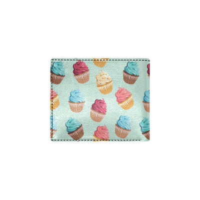 Cupcake Pattern Print Design 01 Men's ID Card Wallet