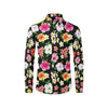 Hibiscus Pattern Print Design HB025 Men's Long Sleeve Shirt