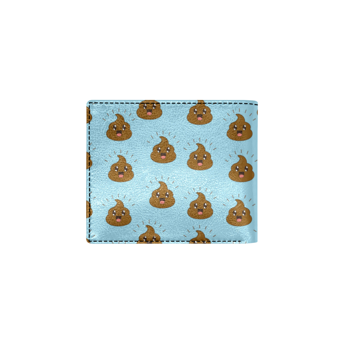 Poop Emoji Pattern Print Design A03 Men's ID Card Wallet