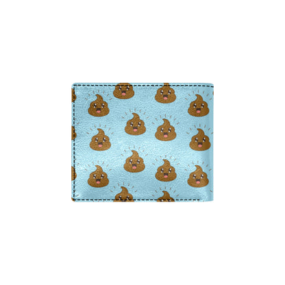 Poop Emoji Pattern Print Design A03 Men's ID Card Wallet